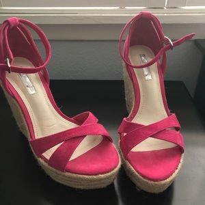 Pink BCBG wedges